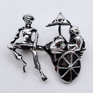 Vintage Asian Food Cart Brooch
